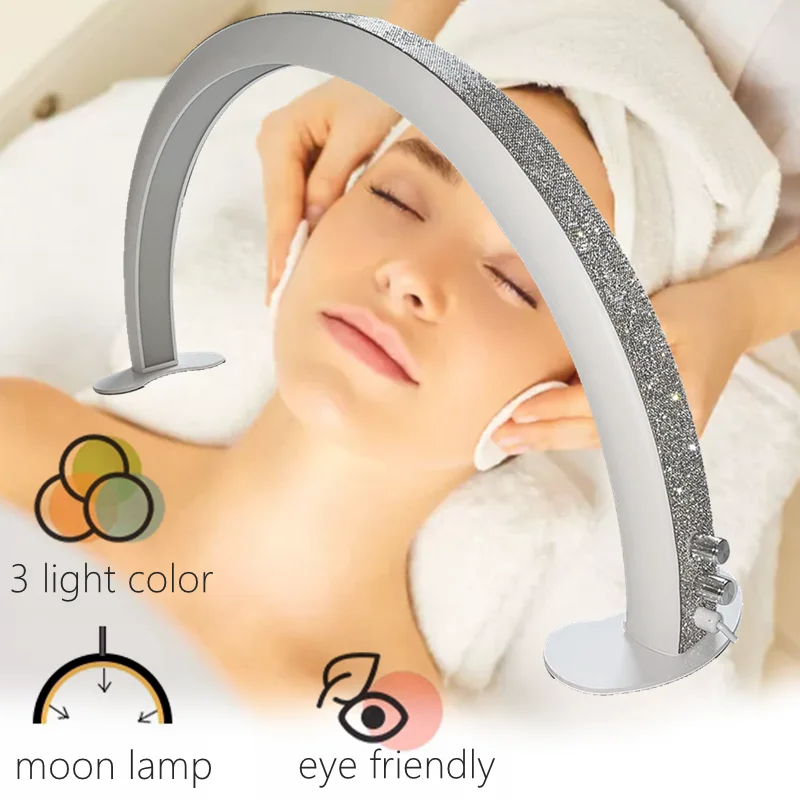 30 Inch 30W Half-Moon Nails Light 3200K-5600K Adjustable Arch LED Desk Lamp for Lashes Manicure Arts Beauty Salon