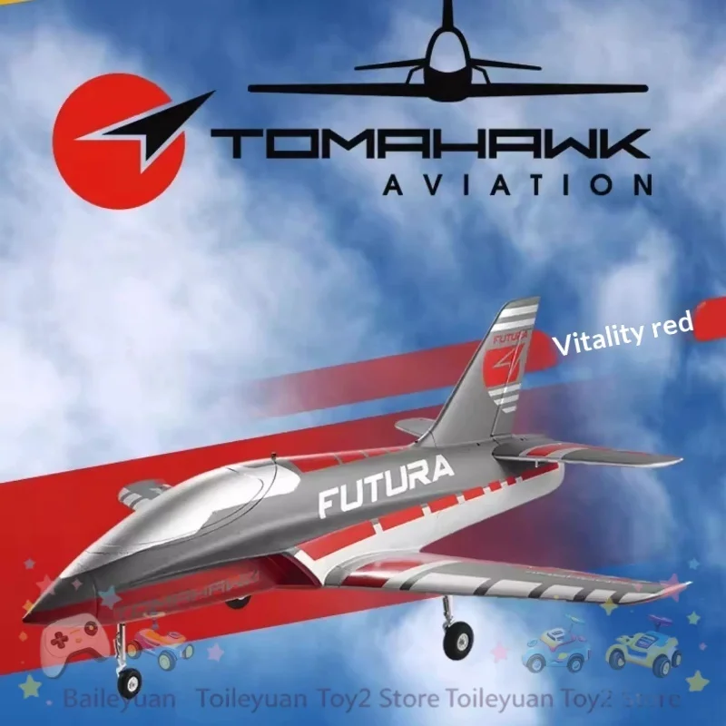 FMS Remote Control Airplane 64mm Ducted Fan Futura Fixed Wing Electric Model Cnc Landing Gear Reverse Thrust Tomahawk For Adult