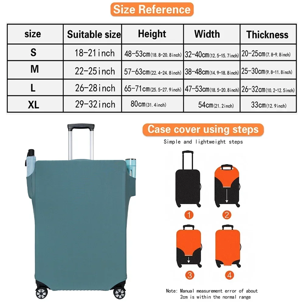 Luggage Protector Covers 18-32 inches Scratch-Resistant With Side Pockets Suitcase Washable Dust Cover wreath Series