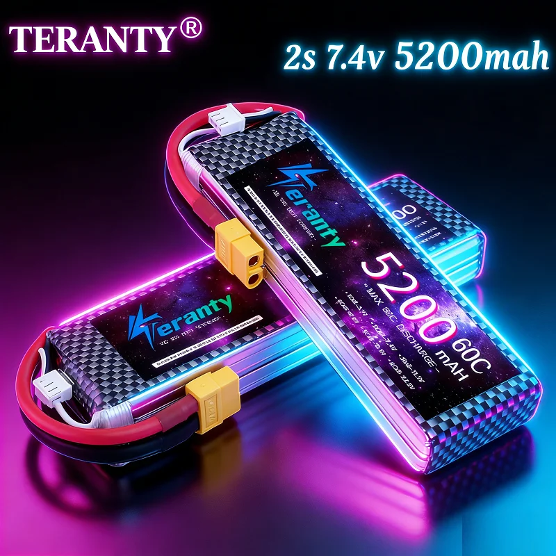 2 Suits 2S 7.4V 5200mAh 60C Lipo Battery For MJX-10306 1/10 RC Drift Car High Speed Off-Road Truck Racing Model Spare Parts