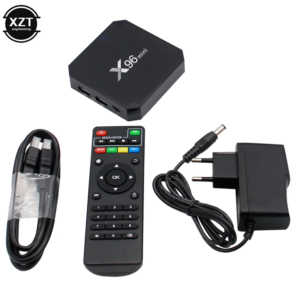 X96 mini X96mini الذكية صندوق التلفزيون أندرويد 11.1 2GB/16GB TVBOX X 96 mini Amlogic S905L H.265 4K 2.4GHz واي فاي ميديا بلاير مجموعة صندوق