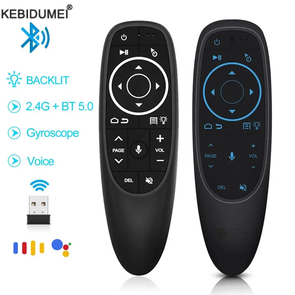 G10S 2.4G Wireless Air Mouse G10S PRO Voice Remote Control Gyroscope IR Learning G10SPRO BT For Android TV Box