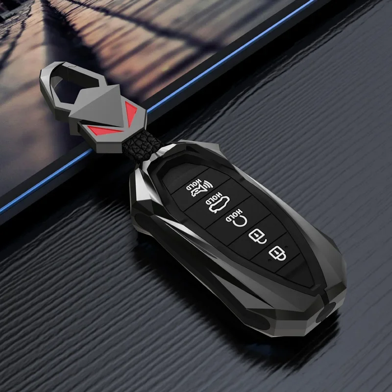 

5 Button Car Key Fob Case Cover For Hyundai I30 Ix35 KONA Encino Solaris Azera Grandeur Ig Accent Santa Fe Palisade Keychain