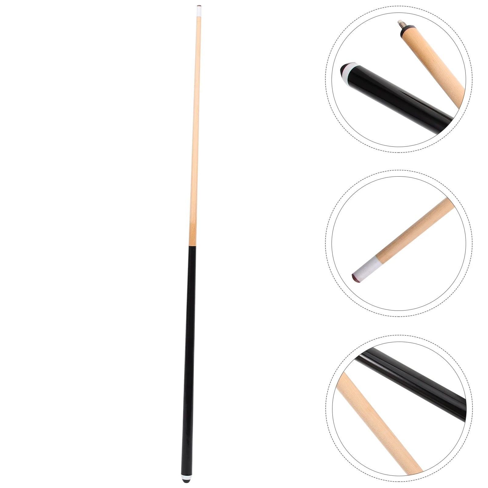 

Durable Wooden Pool Cue Stick Round Smooth Body Compact Design Billiard Stick for Beginners Short Pool Cues