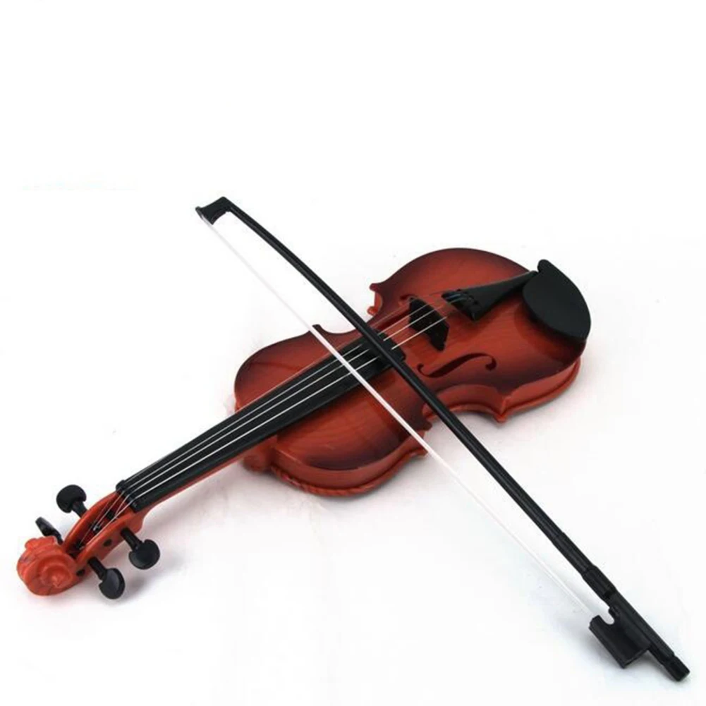 Kids Simulated Violin Toys Realistic Violin With Adjustable String Musical Instrument For Beginner Gifts