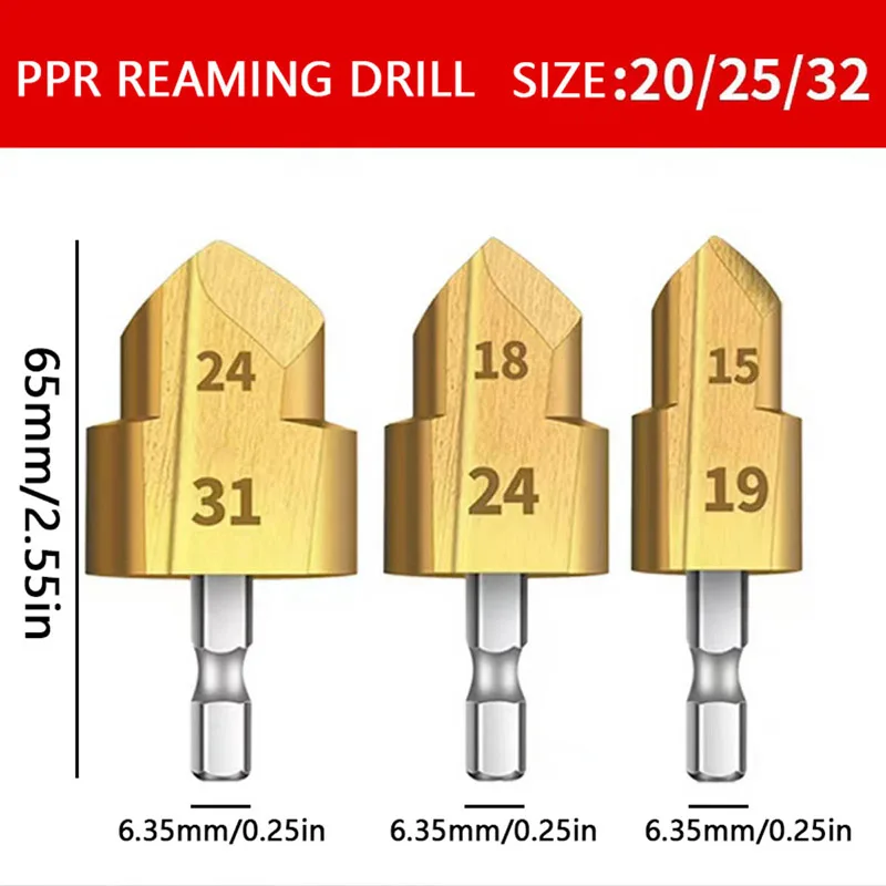 Imagem -03 - Ppr Water Pipe Repaming Drill Tools Fio Interno Torneira Roscada Pvc Tee Reparação de Tubulação de Água Pcs 20 Pcs 25 Pcs 32 Pcs