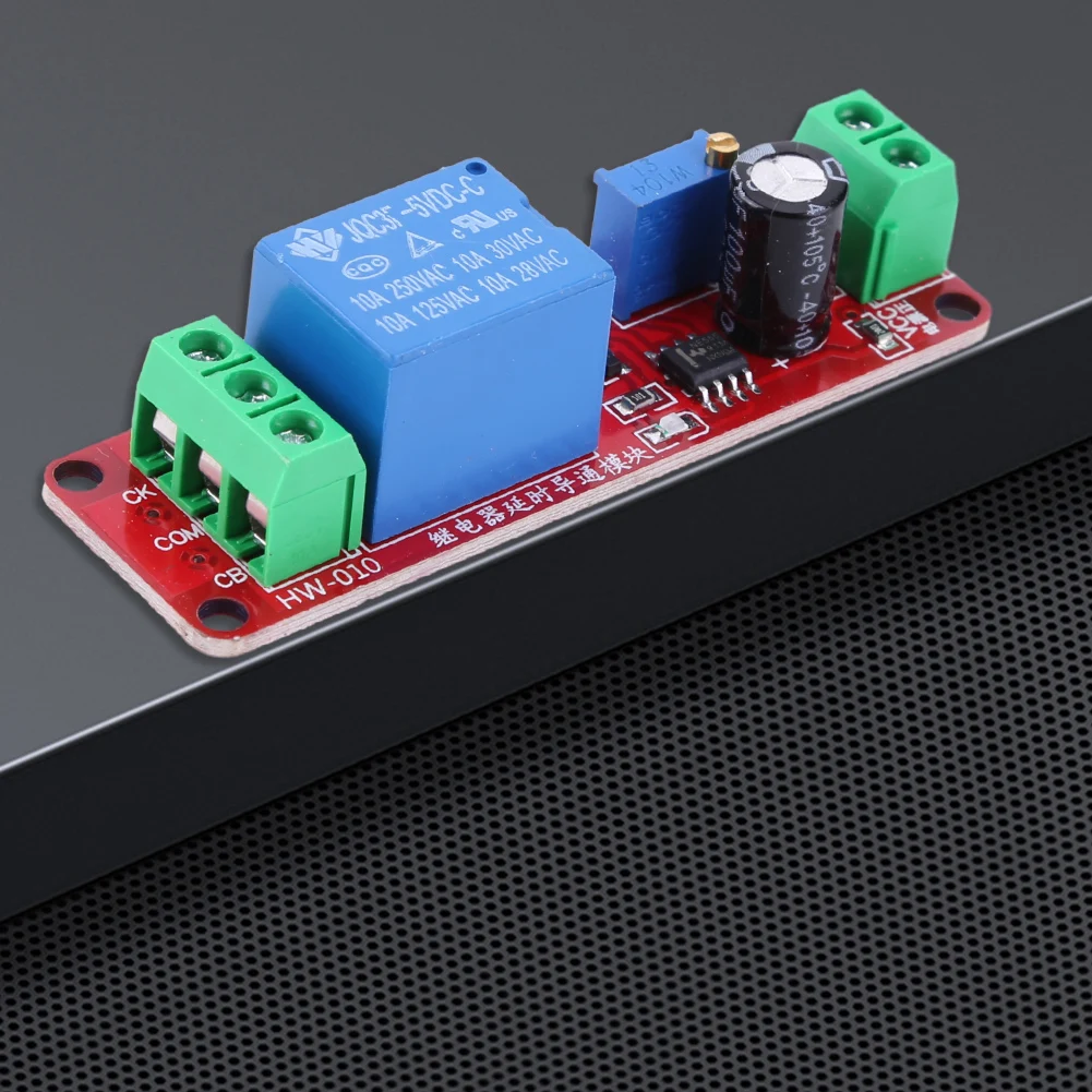 NE555 Delay Timer Switch Adjustable Module 0~10S Car Driving Recorder Delay Board 5/12V Pulse Generation Duty Cycle for Arduino