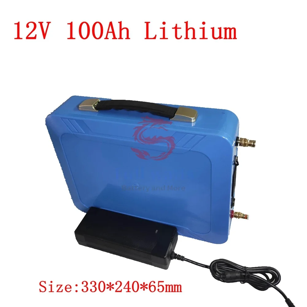 

Lithium Ion Battery 12v 100ah Power Bank 12v Battery Emergency Laptop Battery Backup 80A UPS Cells + USB 5v 2A + Charger