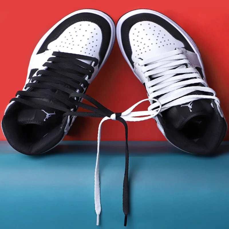 New Flat AF1 Sneakers Shoelaces Canvas Basketball Shoelace Black White Color Classic Shoes Laces Solid Shoe Lace Accessories