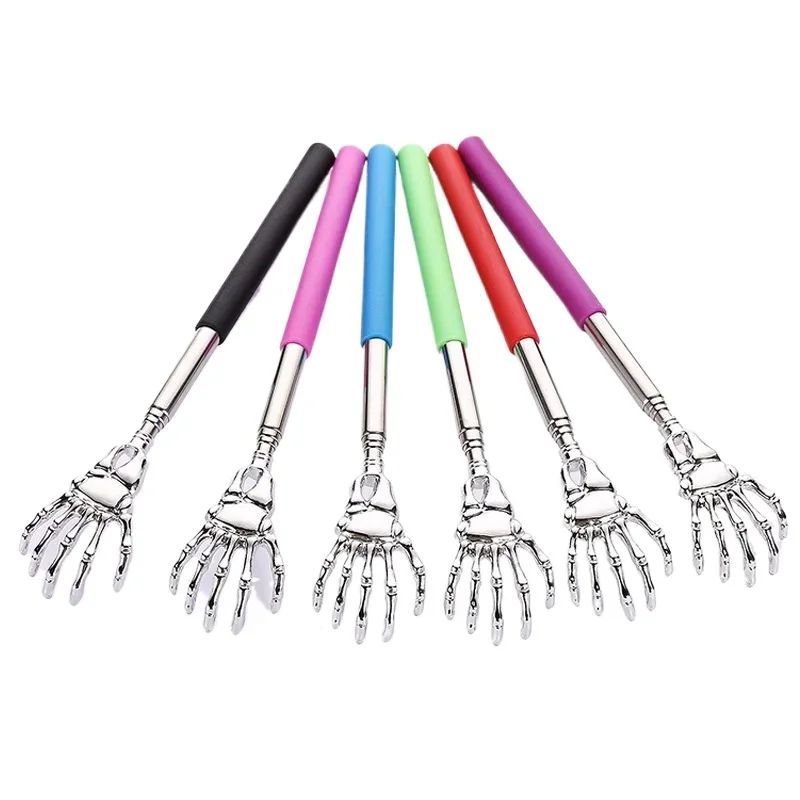 

Цельный выдвижной скребок для спины, портативный телескопический металлический скребок для спины из нержавеющей стали, ручной массажер