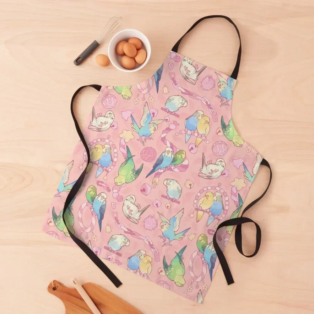 

Budgie bunch cotton candy flavored Apron Women Kitchen kitchen utensil Chef Accessory kitchen item Apron