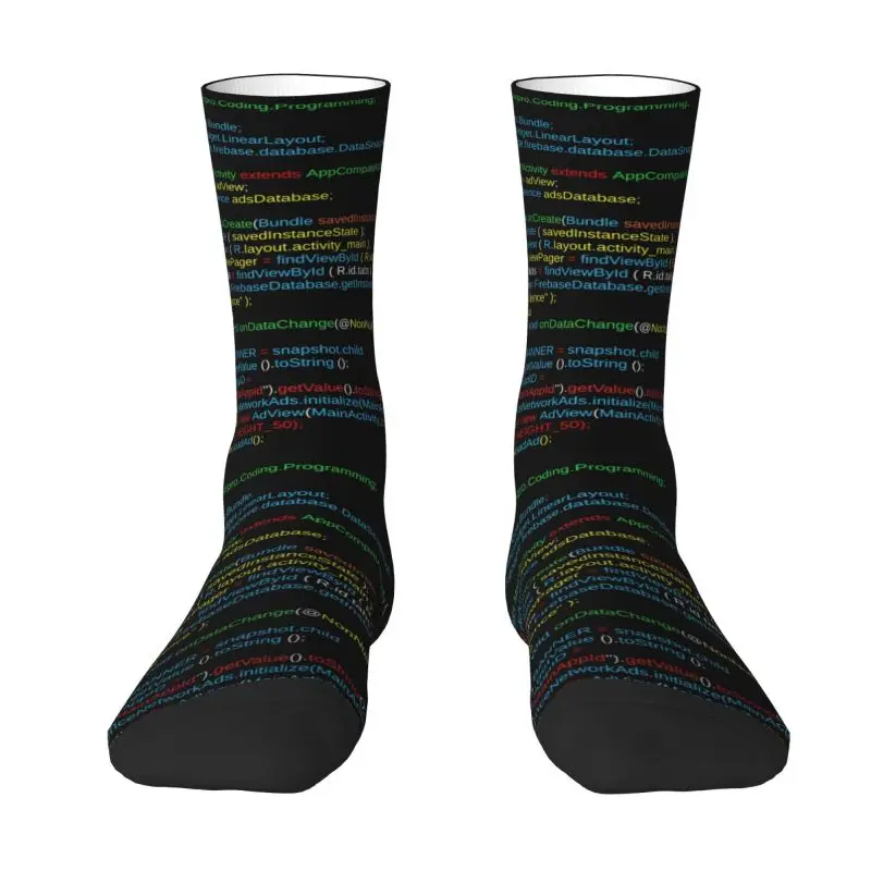 Real Life Coding Programming Dress Socks Men Women Warm Fashion Hacker Programmer Code Crew Socks