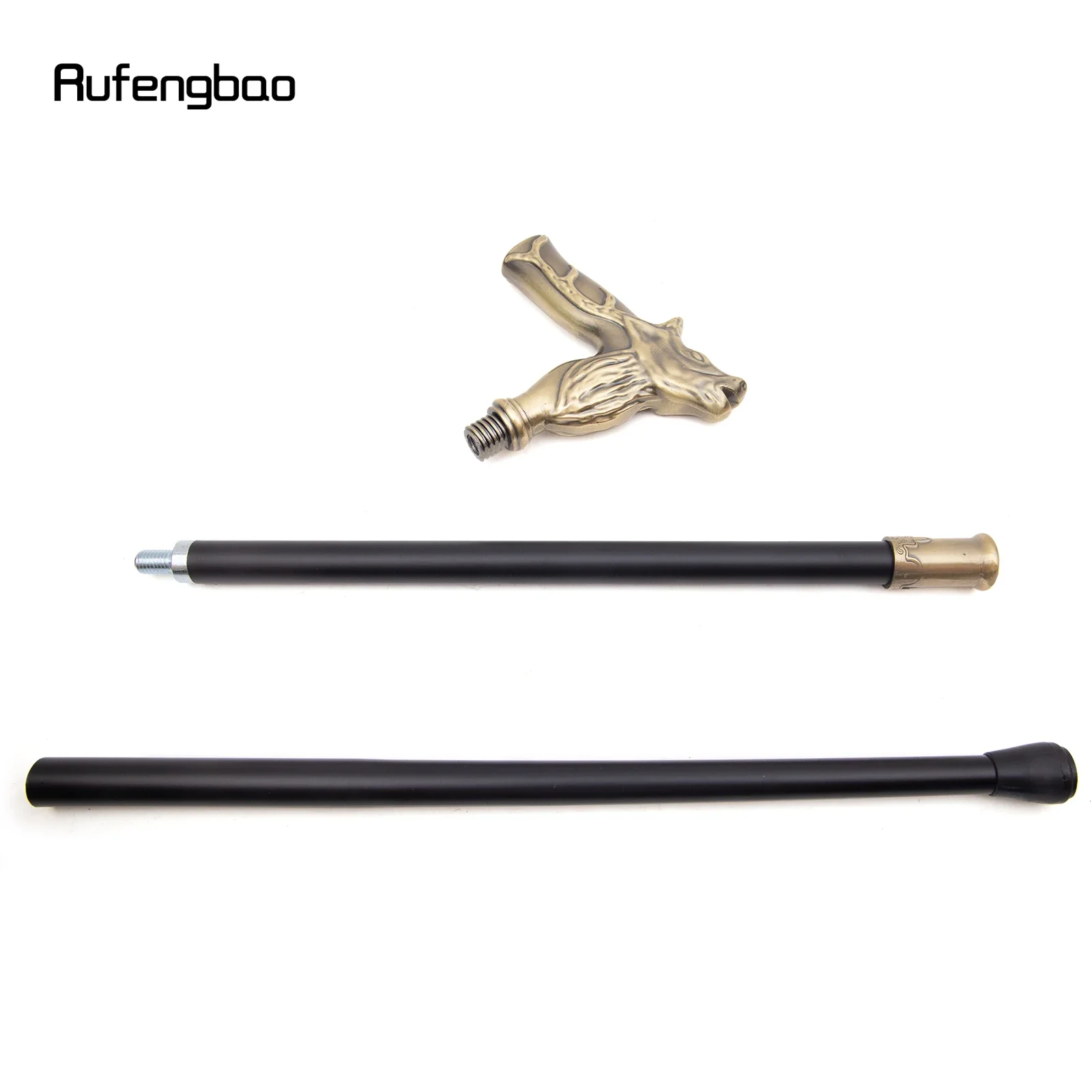 ทองแดงกวางเดิน Cane แฟชั่นตกแต่งเดิน Stick สุภาพบุรุษ Elegant คอสเพลย์ Cane KNOB Crosier 92 ซม