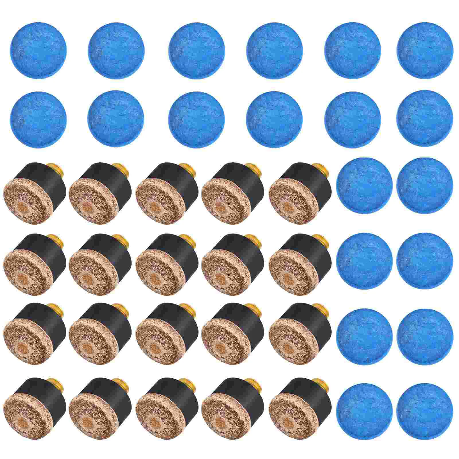 40pcs Pool Cue Tips 10mm Screw on Red Single Layer Replacement Accessories for Billiards Game Practice