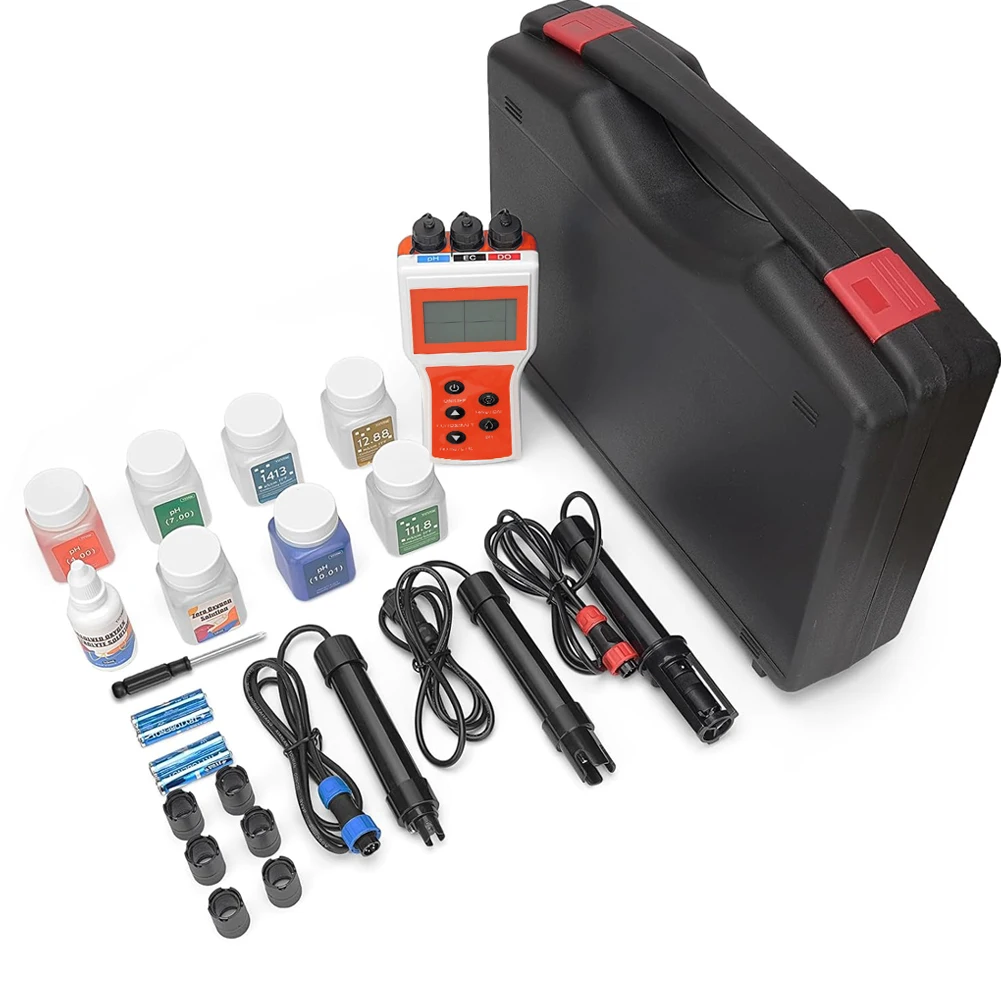 Kit de medidor disuelto, pH TDS EC, salinidad, probador Digital de calidad del agua para acuario, pecera, análisis de laboratorio de piscinas hidropónicas