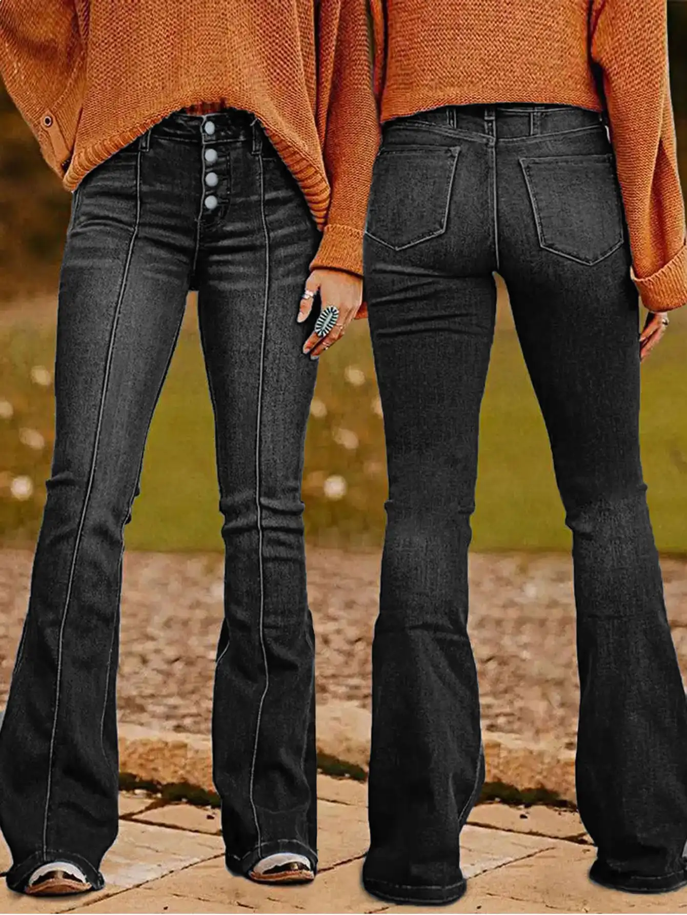 

Женские джинсовые джинсы с несколькими пуговицами — стильный и универсальный дизайн с несколькими пуговицами для комфорта и моды