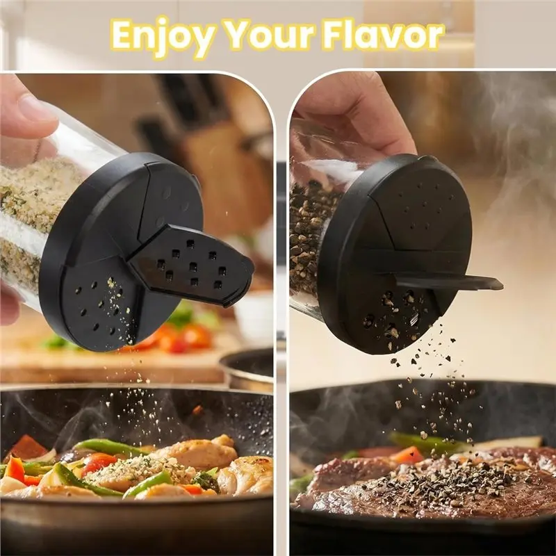 RABIT AS59~ Spice Lids Only For Oui Yogurt Jars(5 Oz Jar) Ajustable Shaker Lids Dishwasher Safe