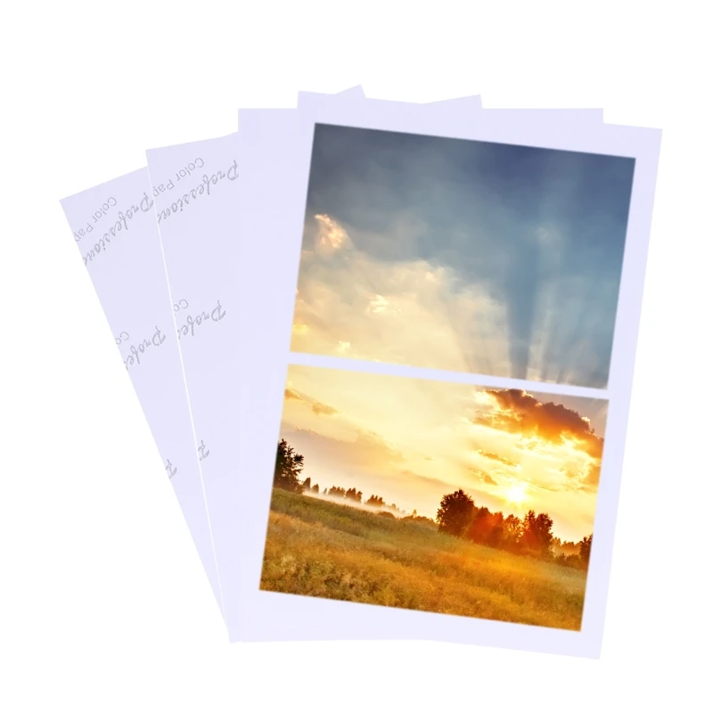 Photo Paper Bright Glossy White Photographic Paper Photo Printer Paper 4 x 6 Inch for Inkjet Printer Business Projects