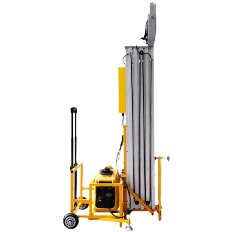 Automatic lifting work LED ladder mobile engineering self-generated lighting fixture