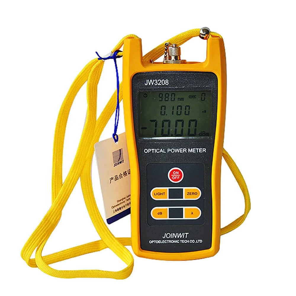 

JW3208 Handheld Optical Power Meter -70~+6dBm/-50~+26dBm Fiber Optic Power Frequency Tester Portable Fiber Optic Power Meter