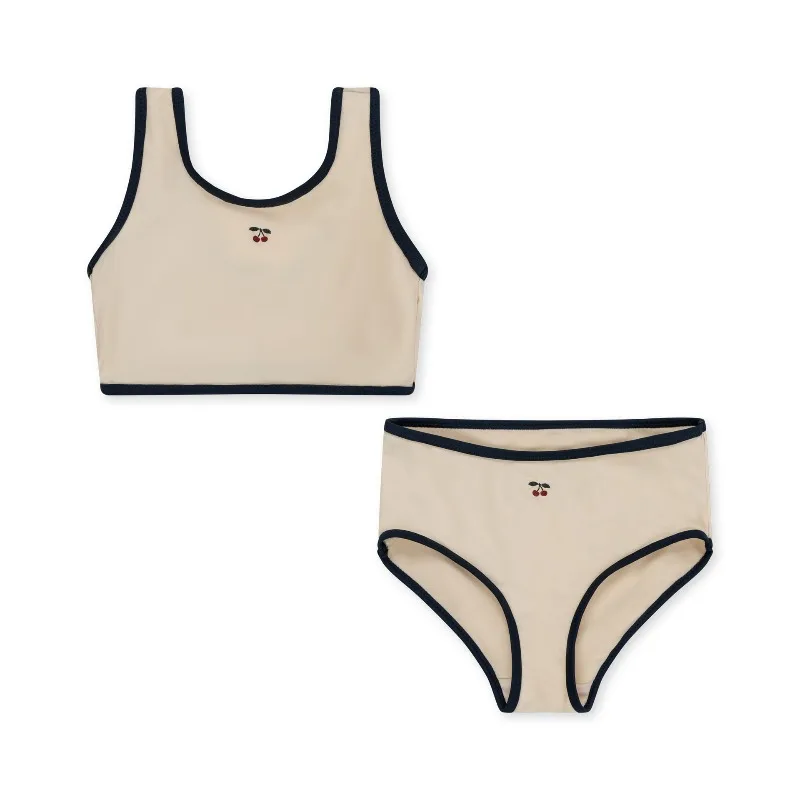 

Girls Swimwears 2026 New Girls One Piece Swimsuits Cherry Ruffle Baby Girl Swimwear Two Piece Swimsuit Summer Beach Wear