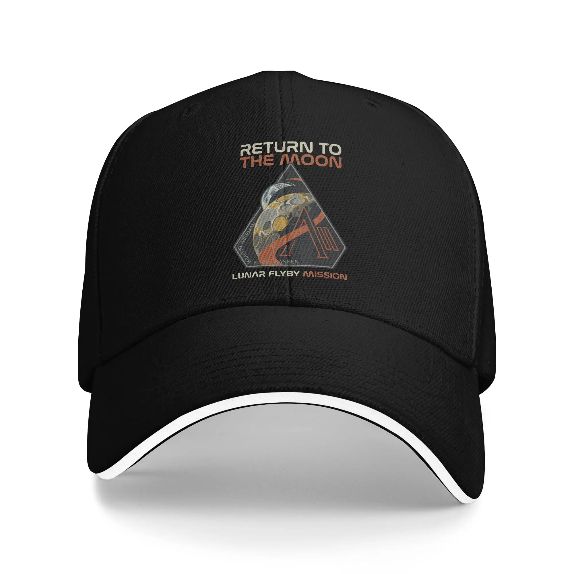 Vintage Artemis II Return to the Moon Mission Sandwich Baseball Cap Classic Polyester Snapback Cap Men Women Adjustable Fit Hats