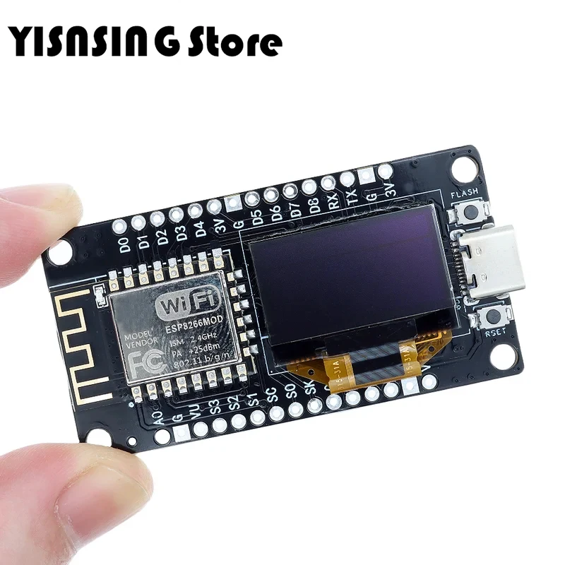 لوحة تطوير NodeMCU مع OLED ، ESP8266 ، شاشة بوصة ، وحدة تشغيل CH340 لاردوينو ، برمجة ميكروبيثون