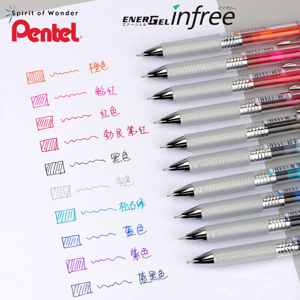 1pc Japan Pentel Gel Pen BLN75 Quick-drying Large-capacity Ink Needle Tip 0.5mm Color Refill Writing Office Stationery Wholesale