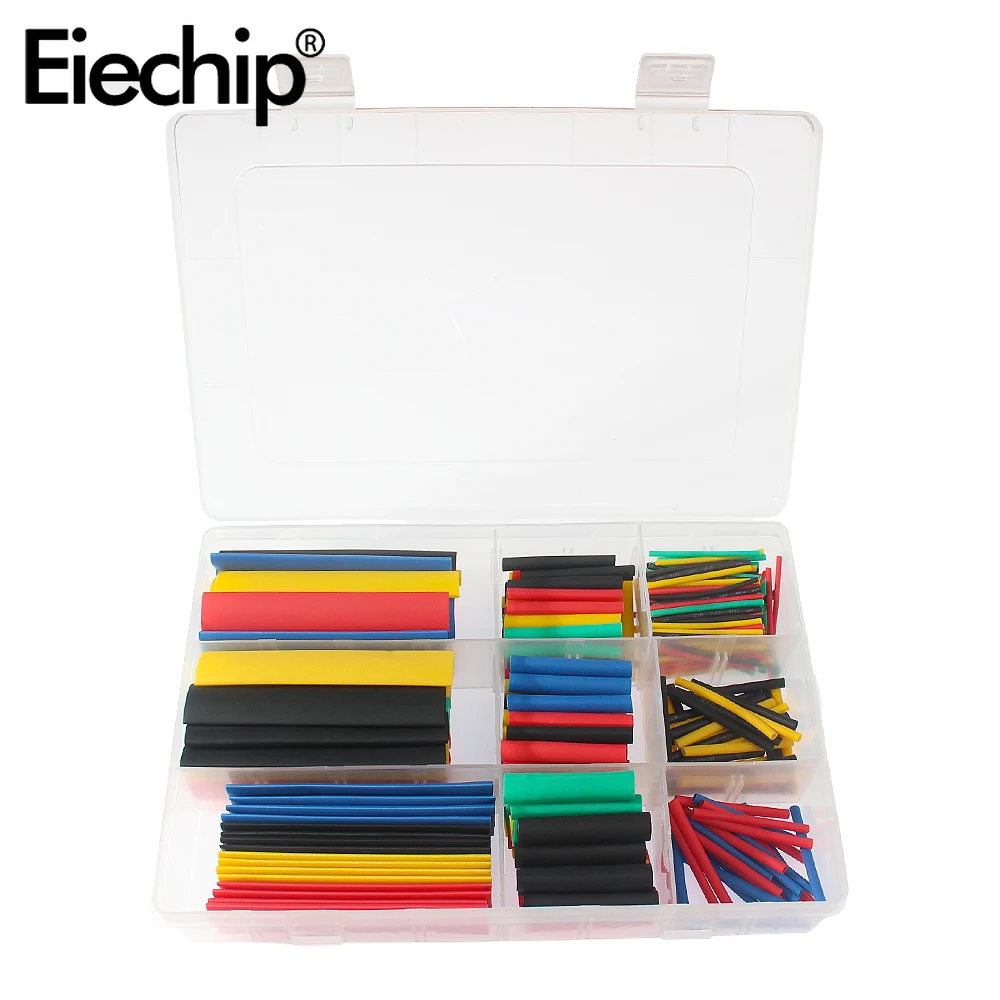 328PCS/Box 2:1 Heat Shrink Tubing Electrical Insulation Sleeve, Waterproof and Shrinkable Wrap Tube DIY Cable Protection Tubing