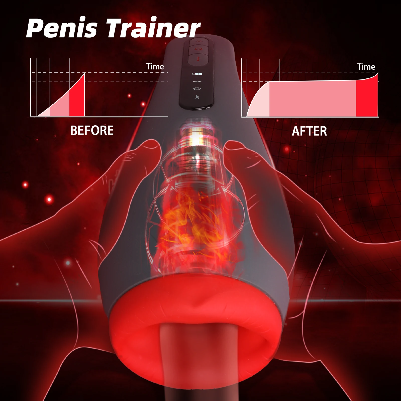 Otouch-Airturn 2 Masturbador Masculino Automático, Chupando Boquete, Máquina de sexo, Aquecimento Vibratório Vagina, Masturbação Brinquedos Sexuais para Homens