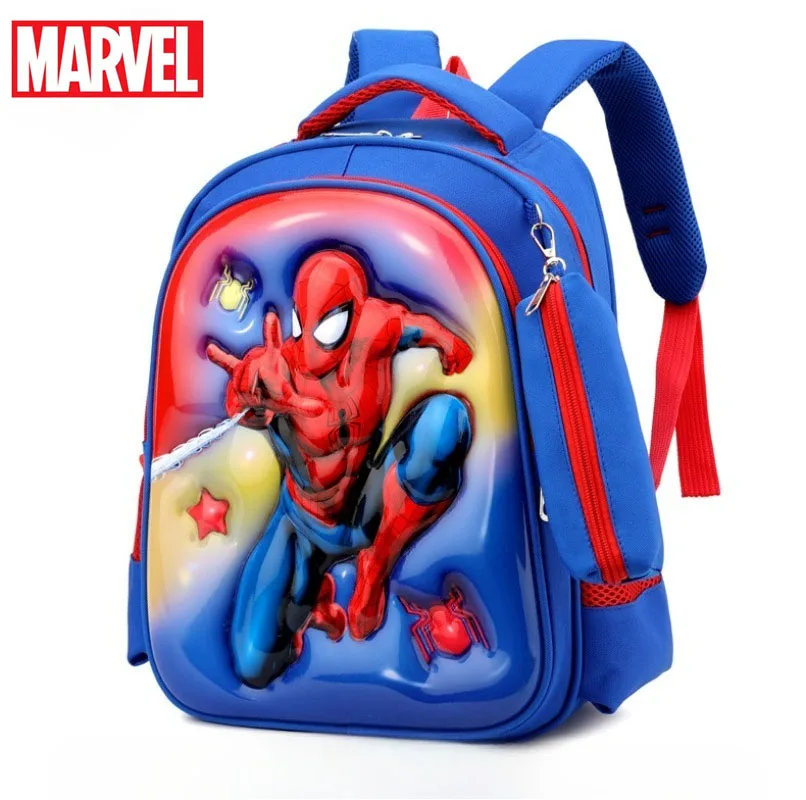 Marvel Nieuwe Cartoon Spider-Man Basisschool Rugzak Anime Cartoon 3D Hard Shell Rugzak voor kinderen van de 1e-2e leerjaar