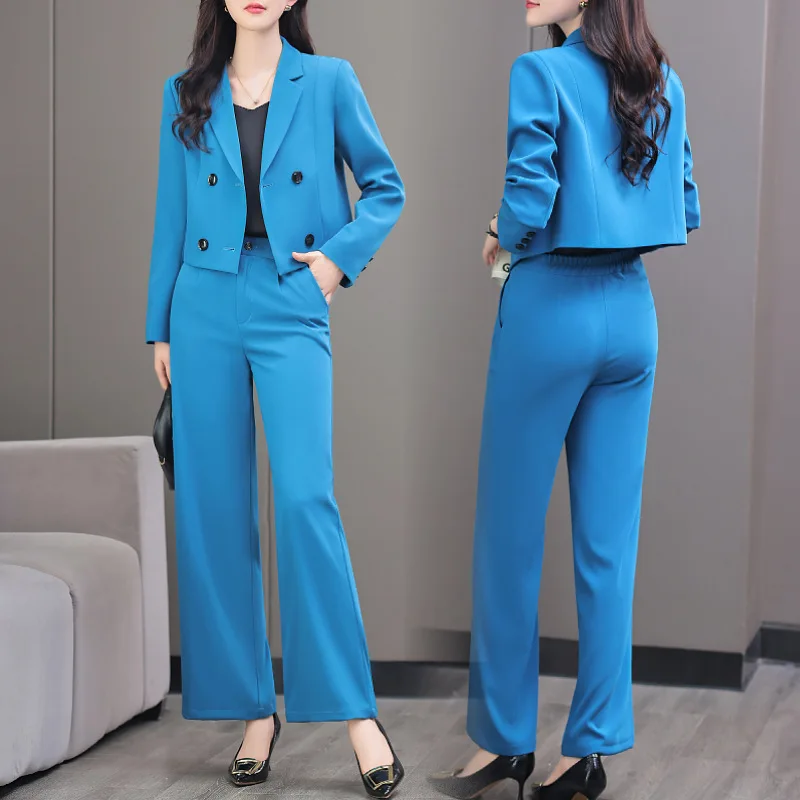 2023 Small Suit Jacket Female Beauty Salon Workwear Temperament High Sense Host Formal Wear Business Suit