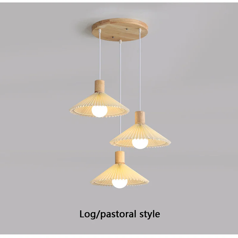 Dining Table Pendant Lights Kitchen Island Wood Hanging Lamp For Ceiling Bedroom Bedside Decoration Modern Suspension Chandelier