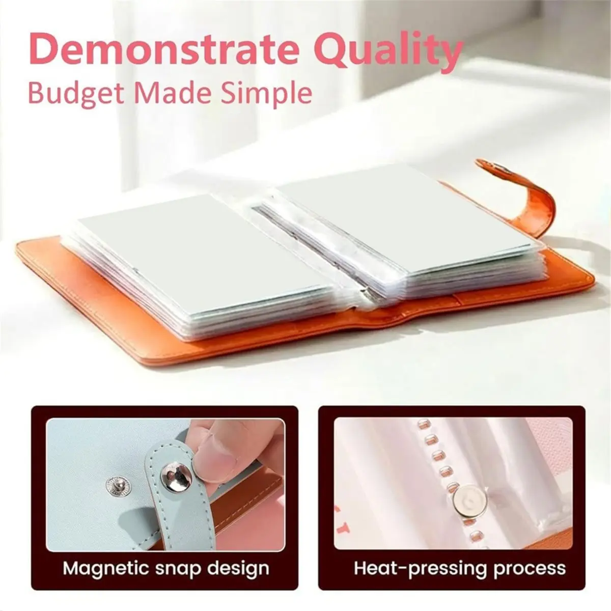 Time Saving 2Pcs 100 Envelopes Money Saving Challenge,Mini Money Saving Binder,Budget Binder with Cash Envelopes
