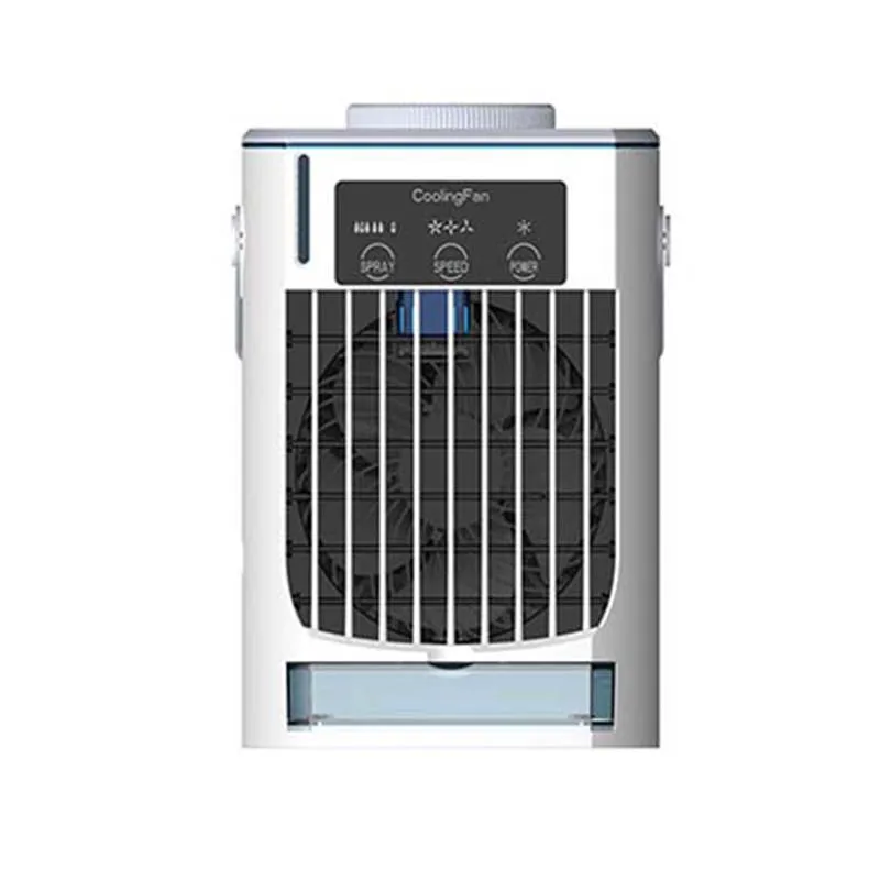 

Лидеры продаж, портативный электрический вентилятор, резервуар для воды, синий окружающий свет, 3-ступенчатая скорость ветра, USB-фильтр с активированным углем, новый