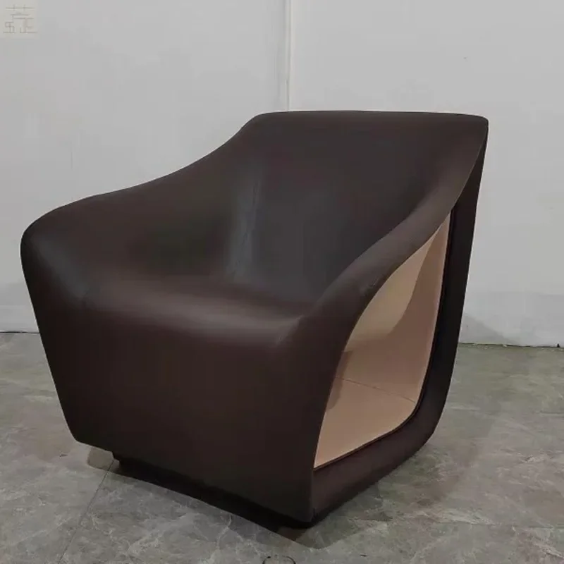 Hollow shape leisure chair creative hotel model room Internet celebrity single chair