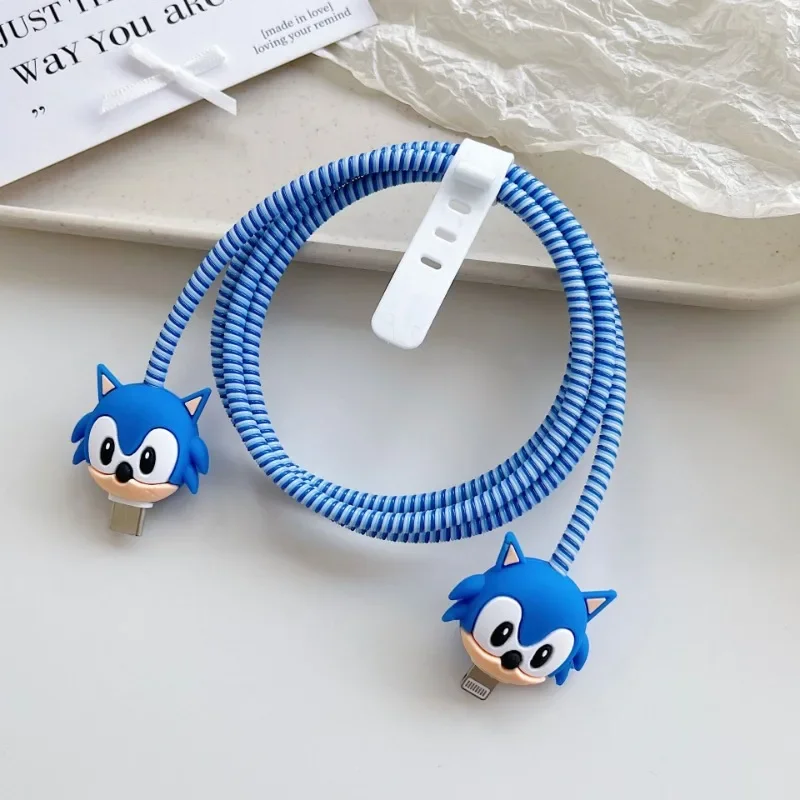 

Cartoon Data Cable Protective Case Suitable for Apple Huawei Charging Cable Universal Drop Resistance Protector Cable Organizer