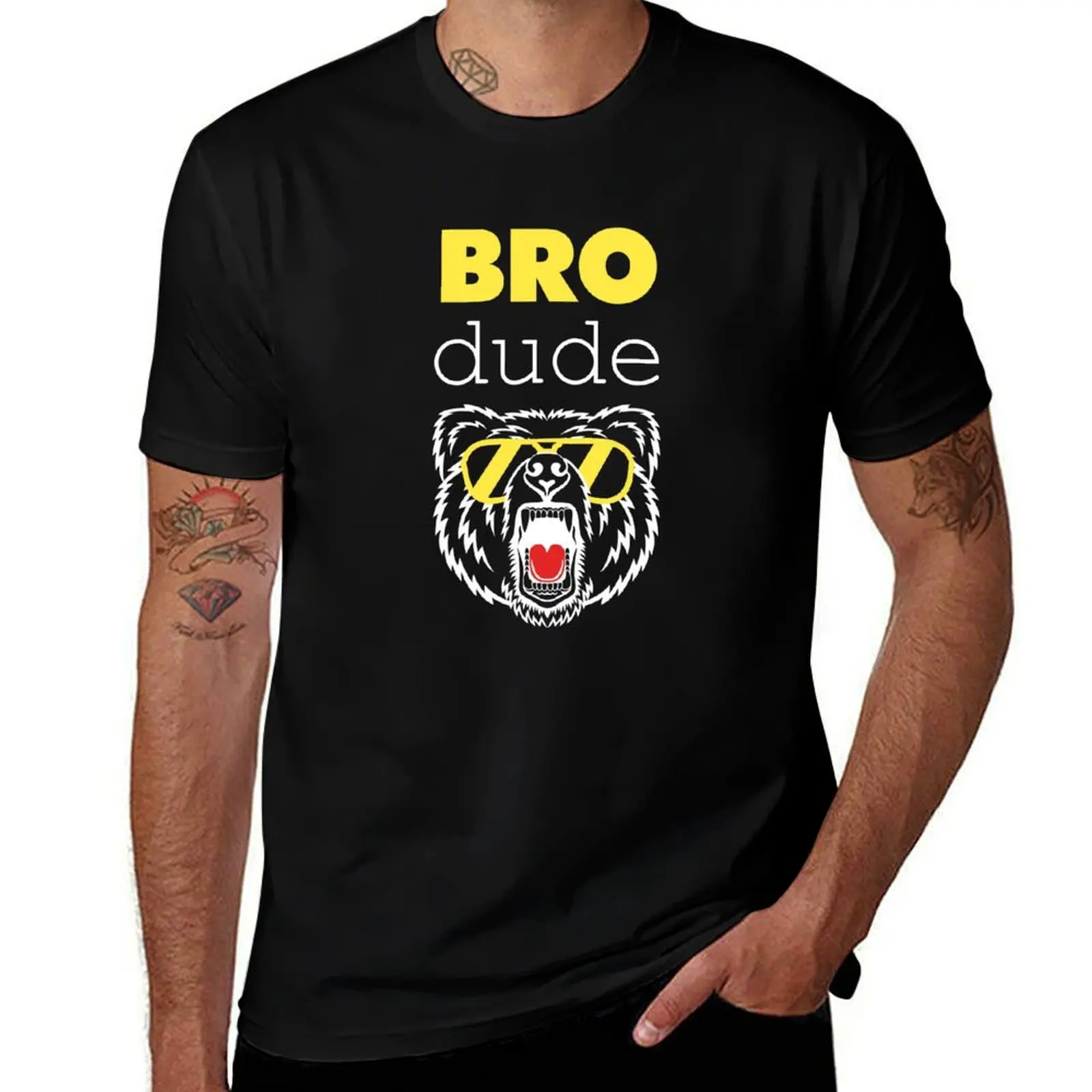 

Bro Dude Hi Energy Jock Jams T-Shirt man t shirts graphic t shirts for man slim fit T-shirt