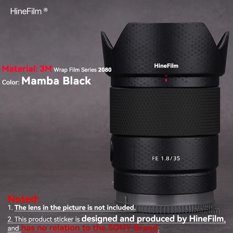Hinefilm Skin for Sony FE35 F1.8 Lens Sticker FE35F1.8 Lens Decal Skin FE 35mm F1.8 Lens Wrap Cover Skin 35 1.8 Protector