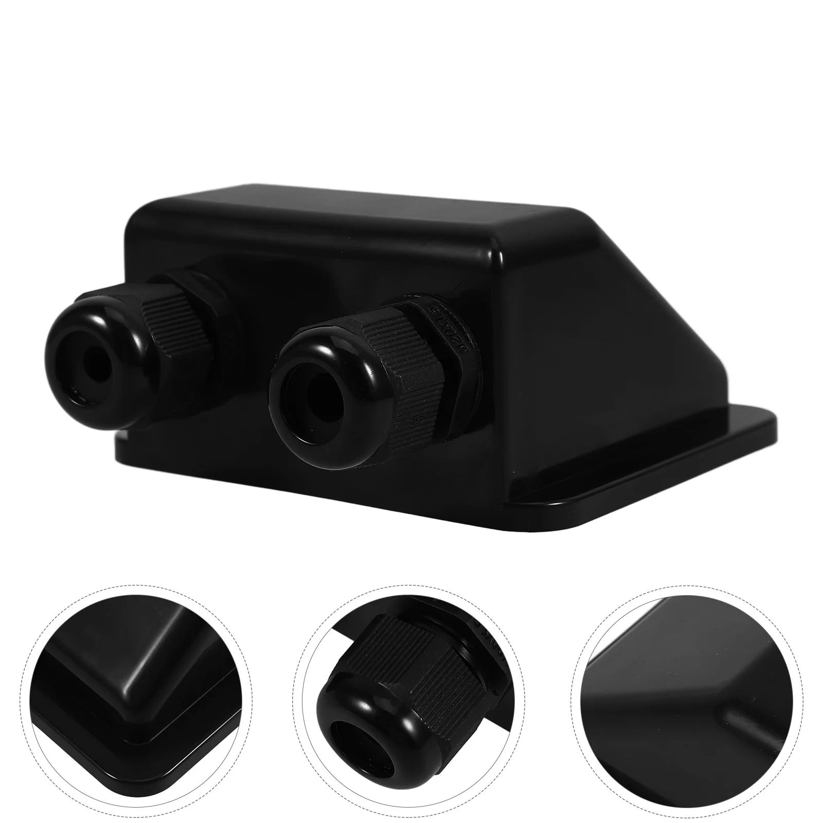 

Dual Hole Solar Cable Entry Gland Box Waterproof Abs Material For Roof Wiring Connector Durable Double Entry Roof Wire