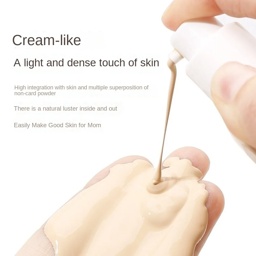 Fondotinta liquido a lunga durata Polvere antiaderente Crema base viso resistente al sudore Liquido leggero per il contorno del viso con controllo dell'olio
