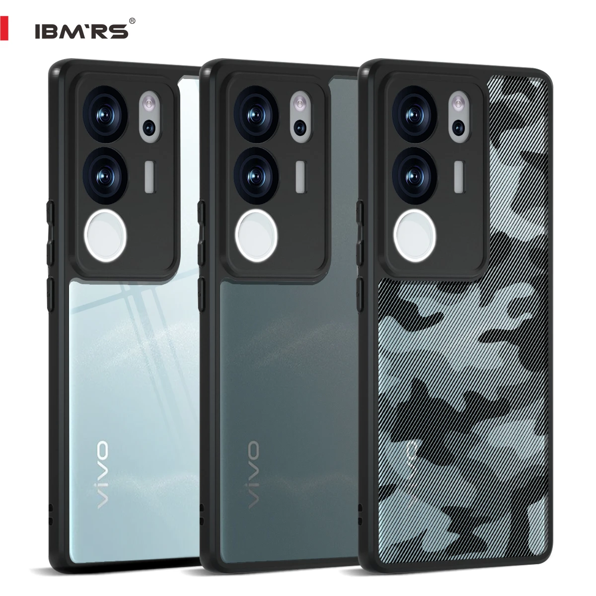 

IBMRS for Vivo S17 Case, Military-Grade Protection, Yellowing Resistant, Scratch-Resistant Back,Classic Series, Clear camo