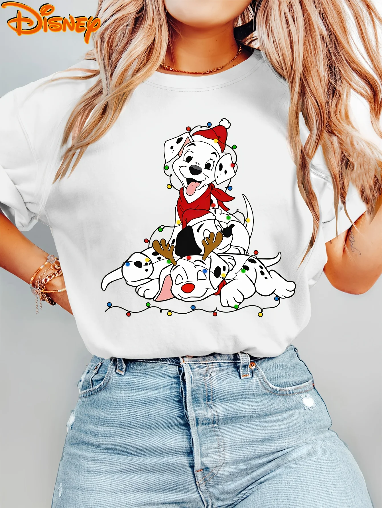 Disney 101 filhotes dálmatas & cruella de vil t camisa vintage feminino masculino algodão camisetas manga curta o-pescoço casual oversized topos