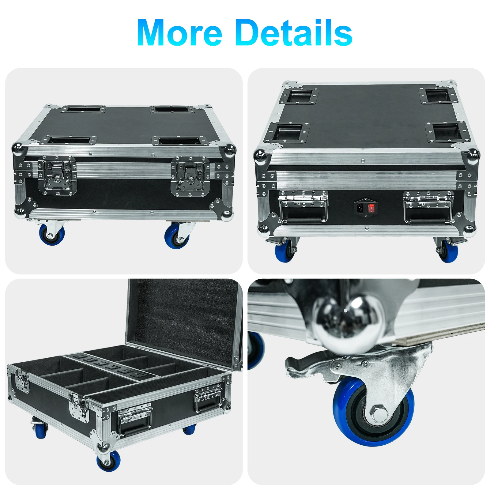 U'King 6 قطعة 6X18 واط RGBWA + UV LED أضواء الاسمية المدمج في بطارية 8800mA ومجموعة حقيبة الطيران القابلة لإعادة الشحن لحفلة عيد الميلاد DJ ديسكو بار KTV #5