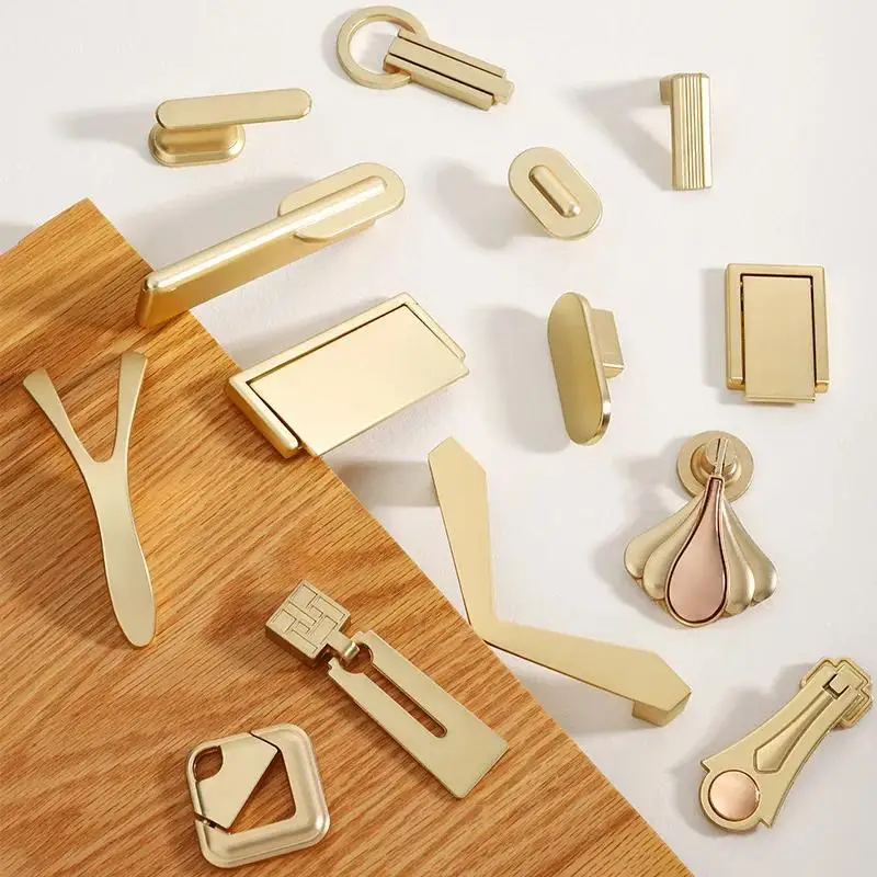 Hardware Handles Wardrobe Drawer Knob Concealed Button Bedside Cabinet Cabinet Ring Wardrobe Single-hole Furniture Door Pull
