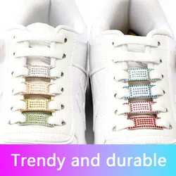 2Pcs Colorful Rhinestone Laces AF1 Shoe Decoration Jeweled Sneaker Shoe Charms Girl Gift DIY Shoelaces Buckles Shoes Accesories