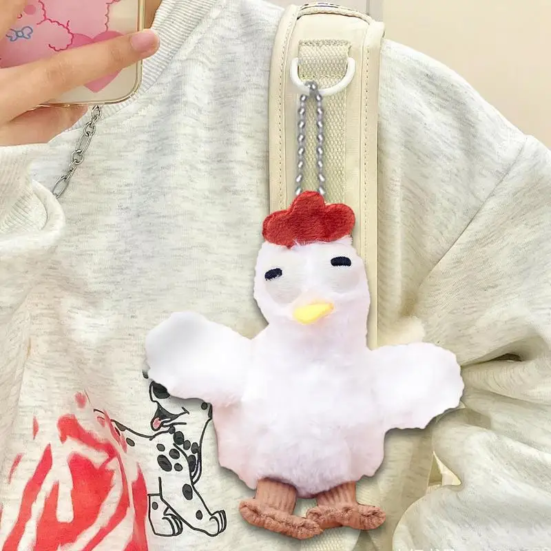 Bag Pendant Stuffed Bag Pendant Plush Chicken Keychain Phone Case Charm Kids Cuddly Companion Collectible For Tote Bag Crossbody