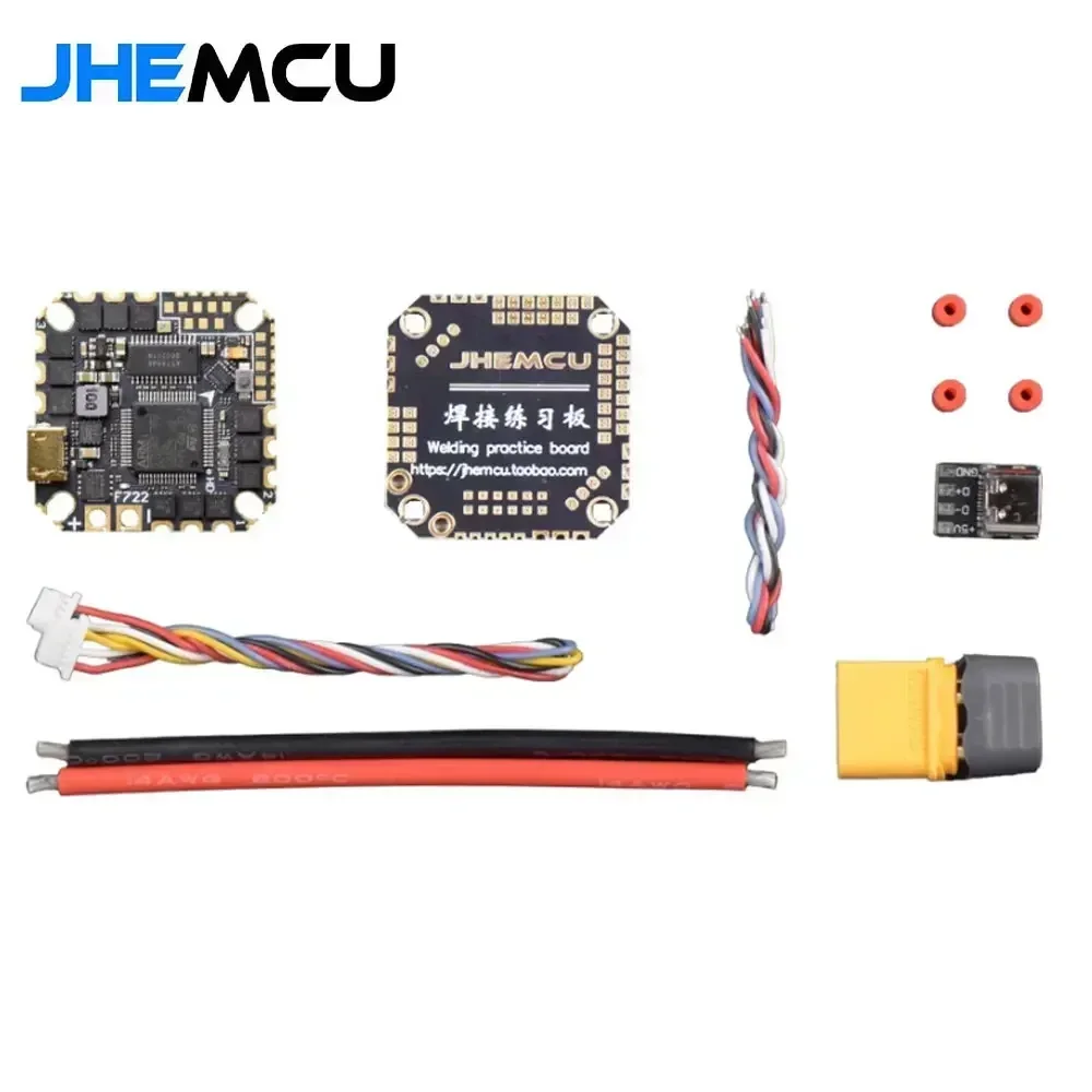 JHEMCU GHF722AIO-HD 40A الكل في واحد FC - متكامل Baro/OSD/BlackBox و4 في 1 ESC (2-6S) لطائرات بدون طيار FPV Freestyle/Cinewhoop