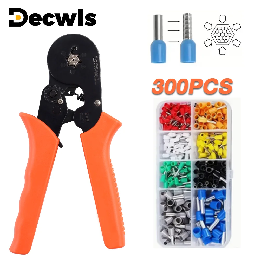 24-10AWG Terminal Crimping Pliers, Hexagonal Precision Crimping, Secure Connection, Reliable Conductivity, For Electrical Work