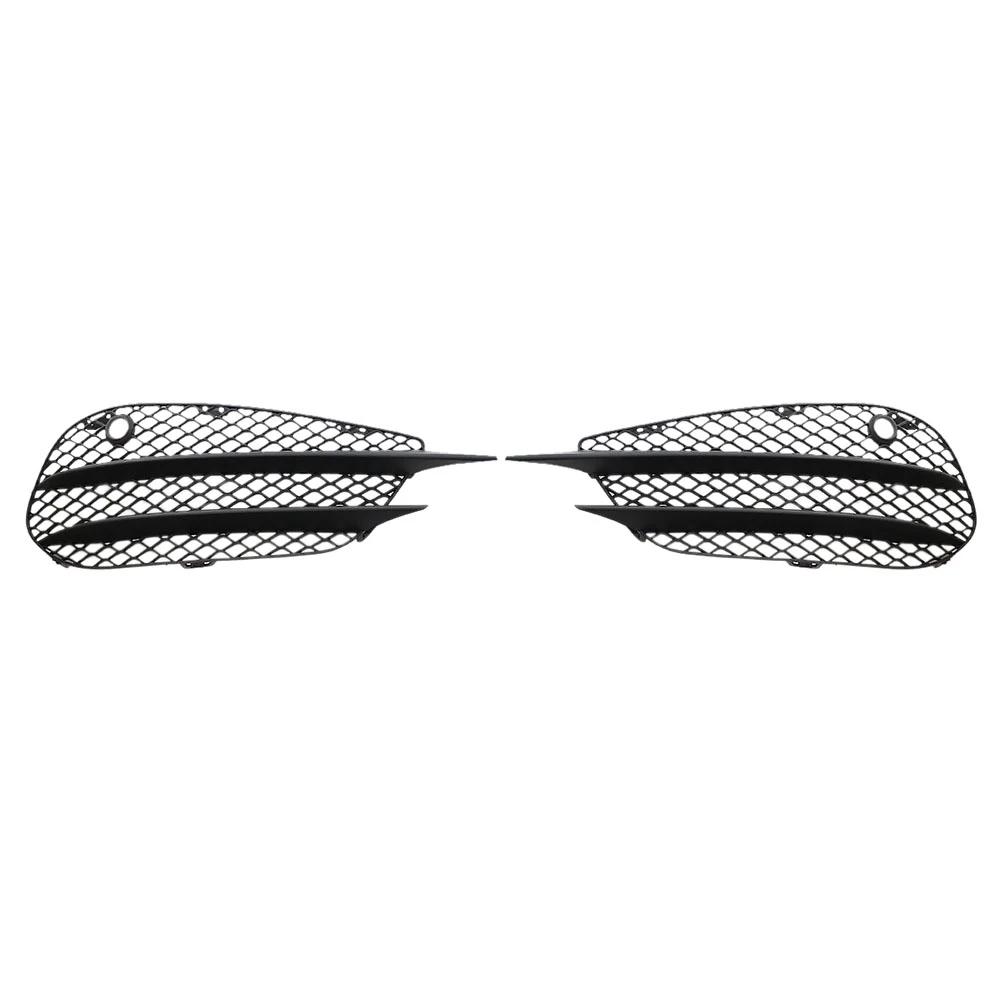 

For Mercedes-Benz W205 C-Class C180 C200 C260 2015-2018 Set L+R Front Bumper Fog Lamp Grill Grille Insert Face Bar Cover